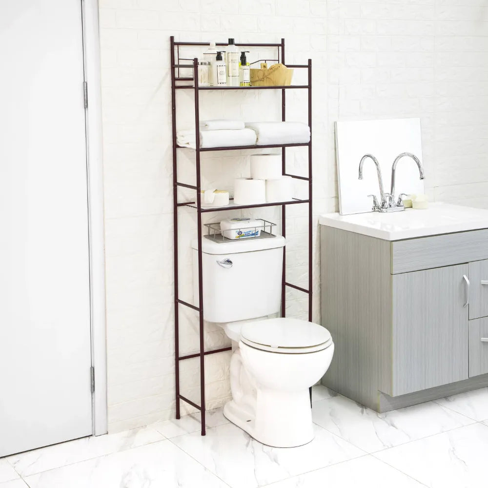 Over The Toilet Steel 3-Shelf Storage