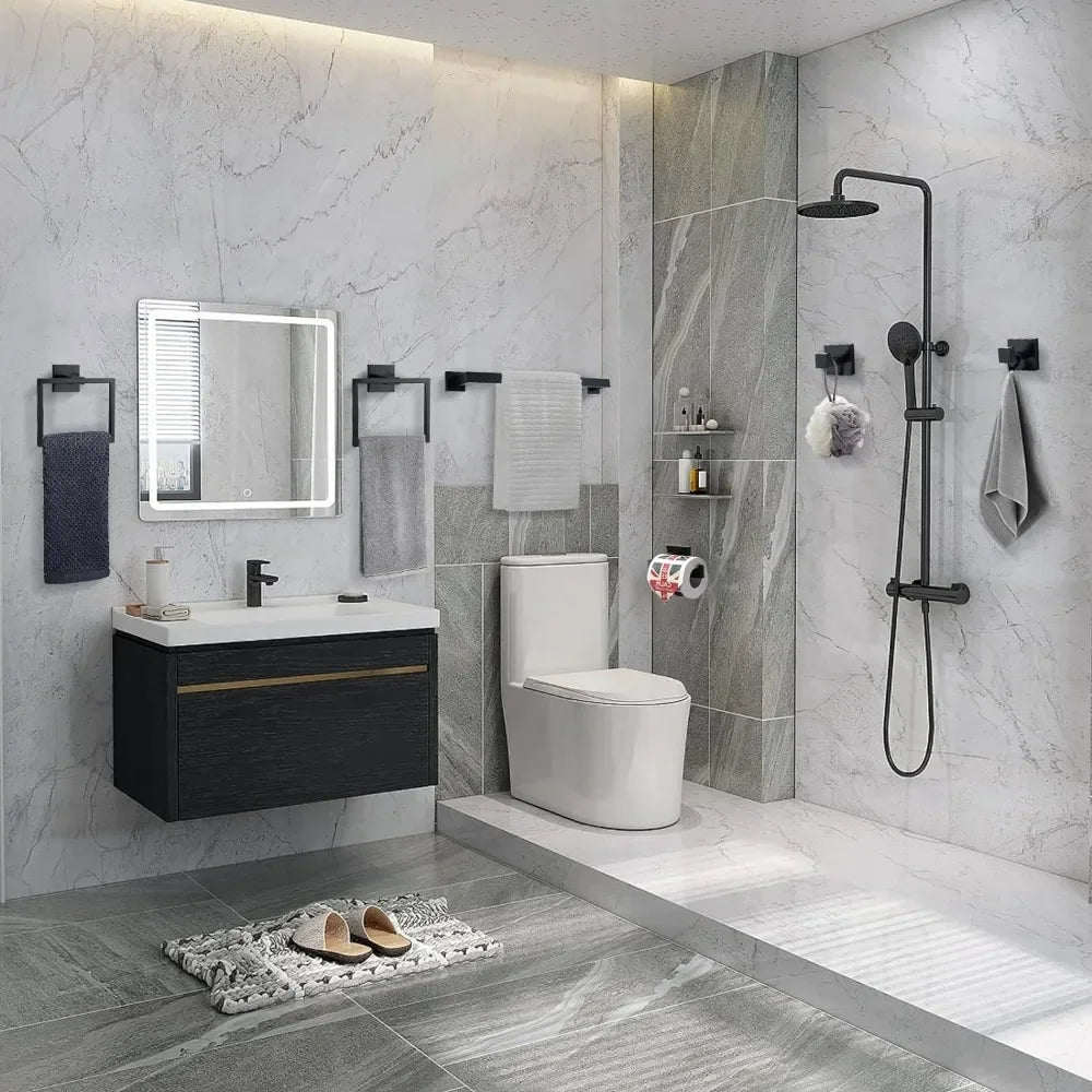 6-Piece Bathroom Towel Bar Sets