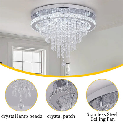 Luxury Crystal LED Hanging Chandelier Fixture