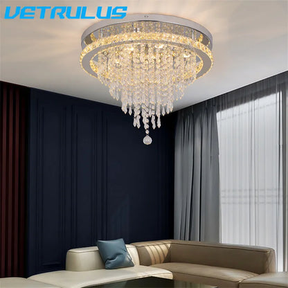 Luxury Crystal LED Hanging Chandelier Fixture