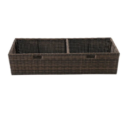 Outdoor Storage Wicker Bench