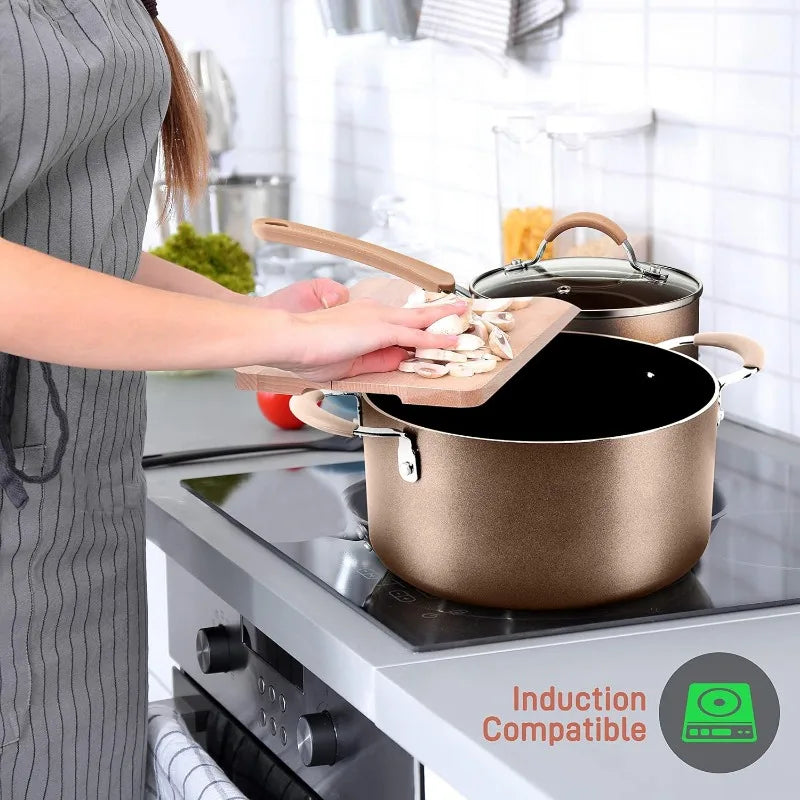 14 Non-stick Heat Resistant Cookware Set