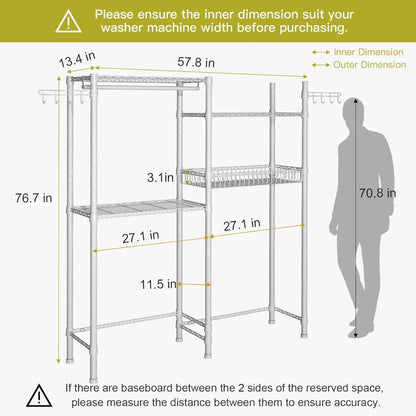 Over the Washer and Dryer Storage Shelf