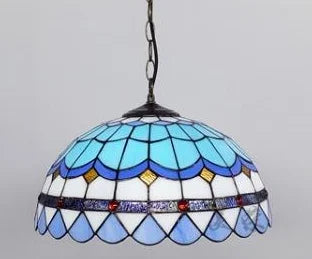 Hanging LED Stained Glass Lamp