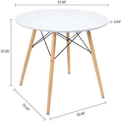 Round White Modern Dining Table 32