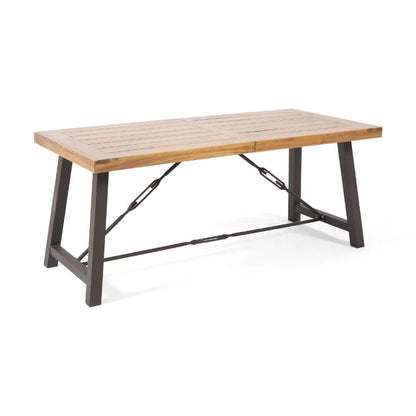 Modern Industrial Outdoor Dining Table