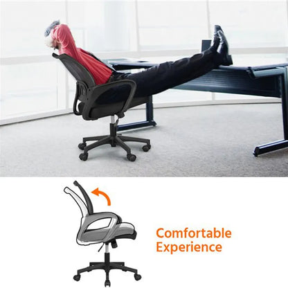 Adjustable Mid Back Mesh Swivel Office Chair with Armrests