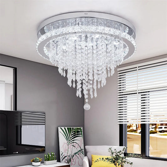 Luxury Crystal LED Hanging Chandelier Fixture