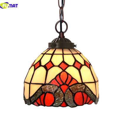 Hanging LED Stained Glass Lamp