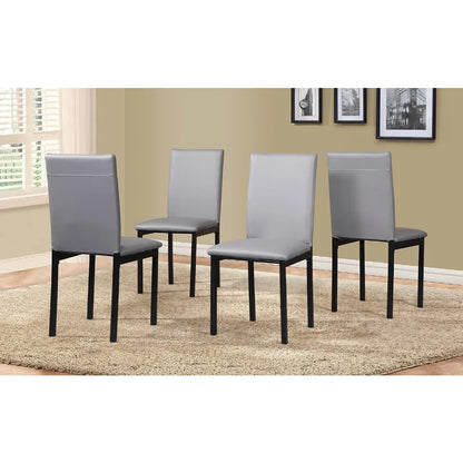 5 Piece Laminated Faux Marble Top Table and Chair Set