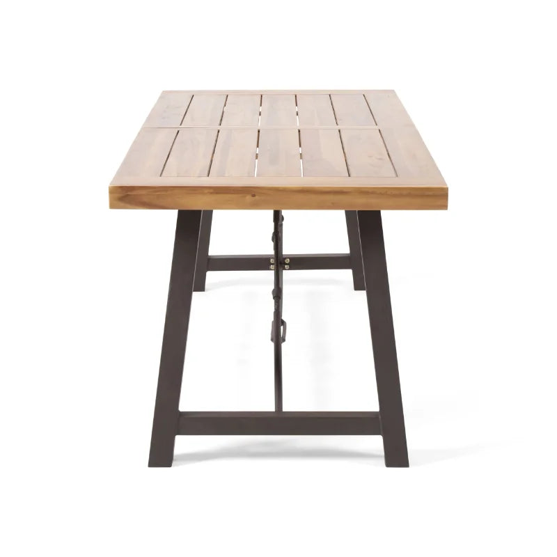 Modern Industrial Outdoor Dining Table