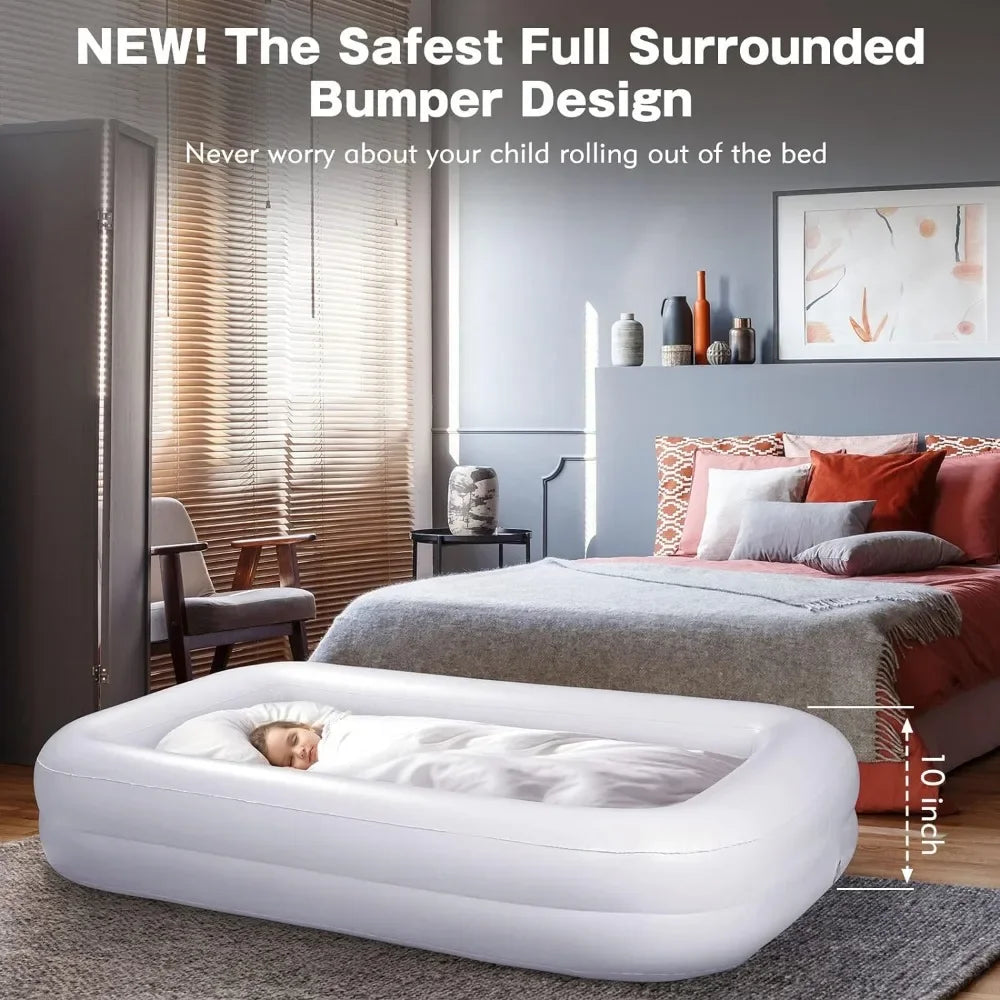 Inflatable Toddler Air Mattress with Sides