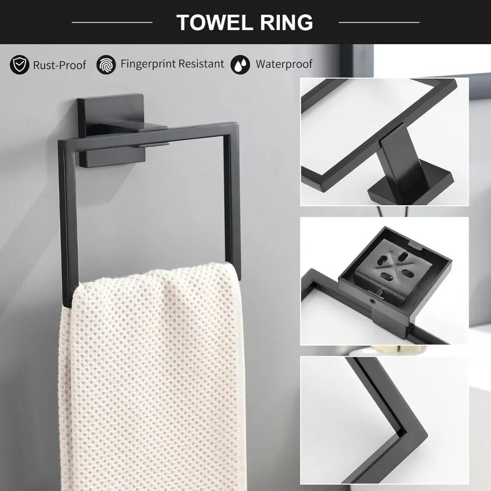 6-Piece Bathroom Towel Bar Sets