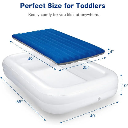 Inflatable Toddler Air Mattress with Sides