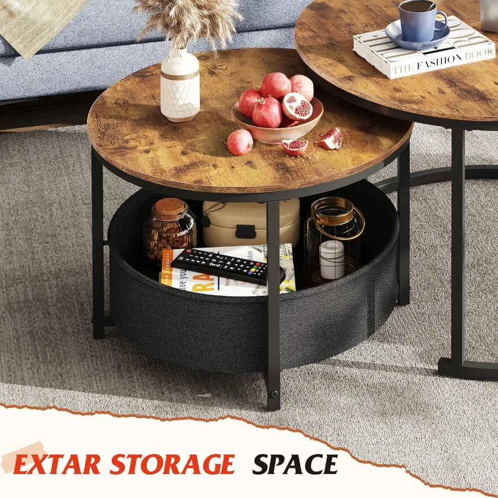 Small Circle Table With Storage for Small Space Dining Rooms