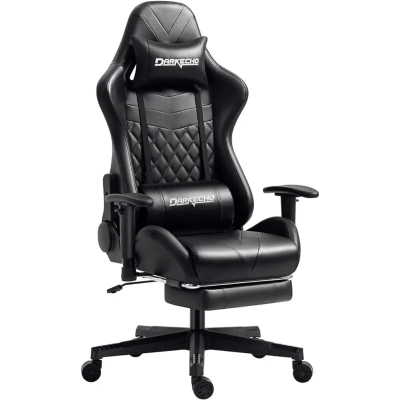 Ergonomic Leather Reclining Gaming Chair with Footrest