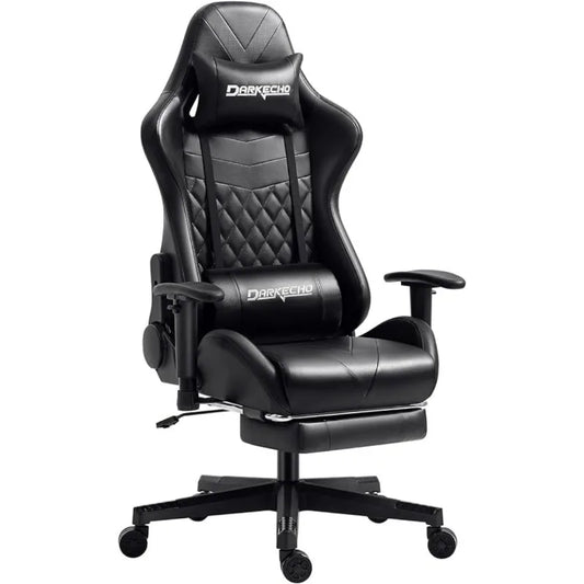 Ergonomic Leather Reclining Gaming Chair with Footrest