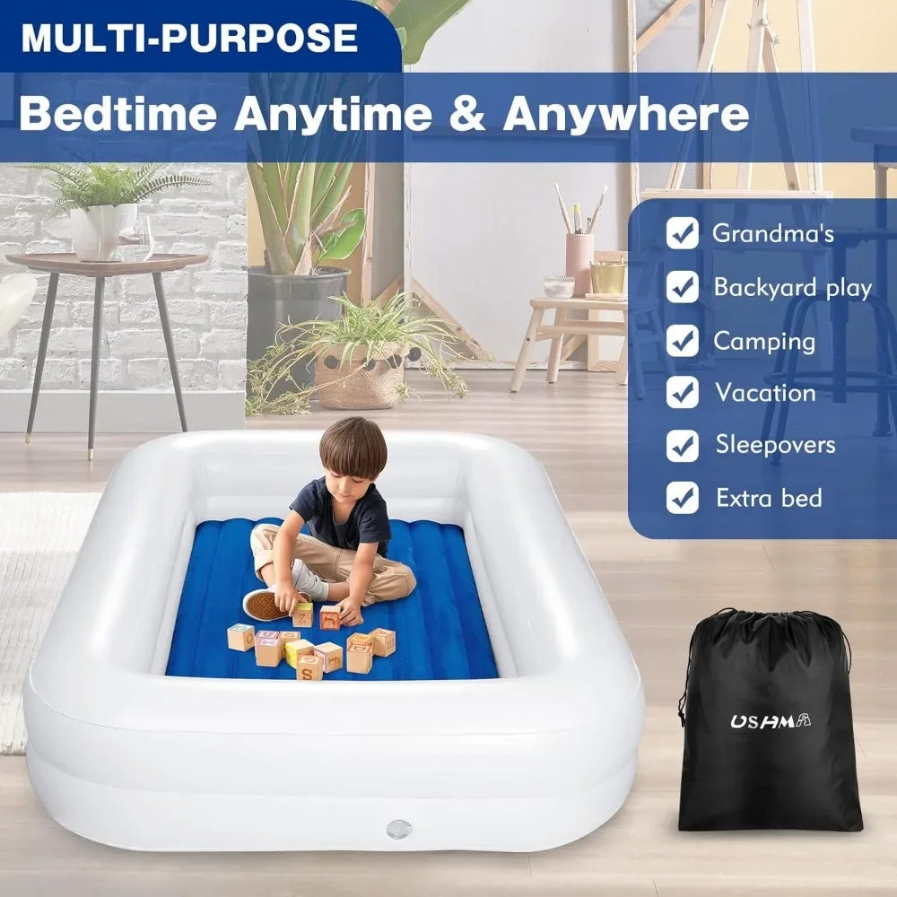 Inflatable Toddler Air Mattress with Sides