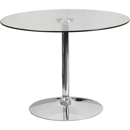 Round Glass Table and Chair Set