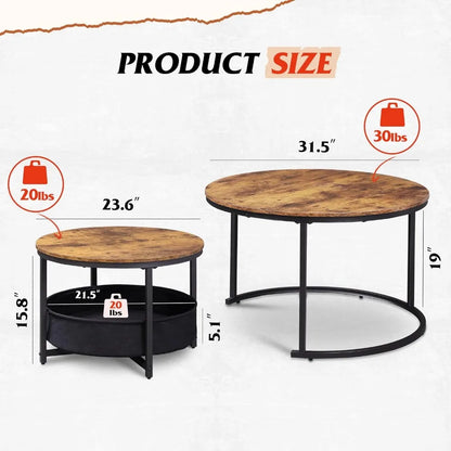 Small Circle Table With Storage for Small Space Dining Rooms